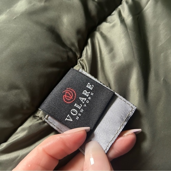 VOLARE New York Camouflage fox fur jacket army green and black size S NWT - Picture 16 of 16